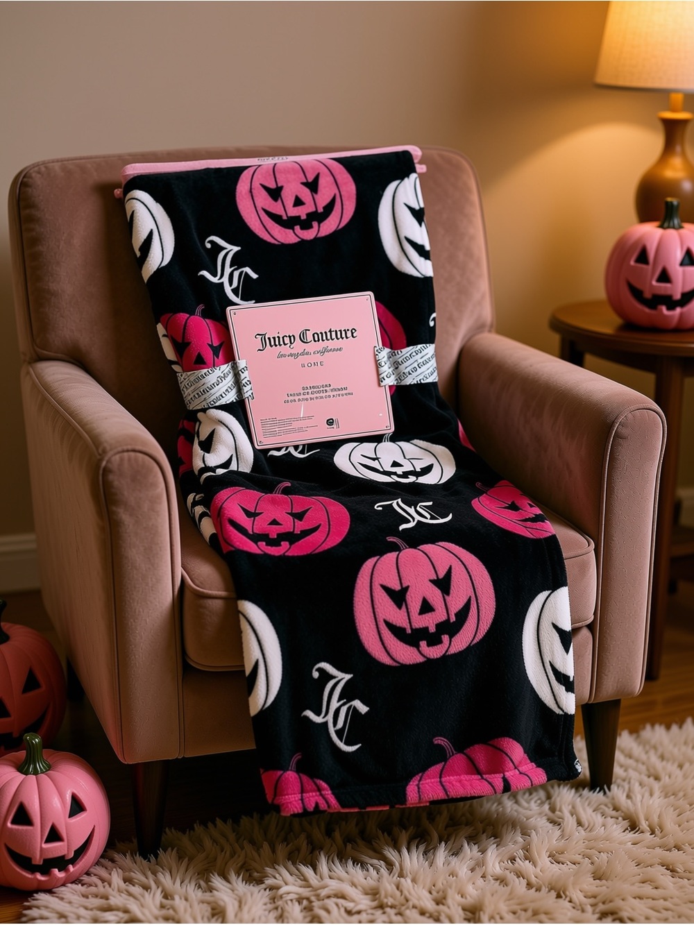 🆕JUICY COUTURE OVERSIZED ULTRA SOFT PLUSH THROW/BLANKET💗